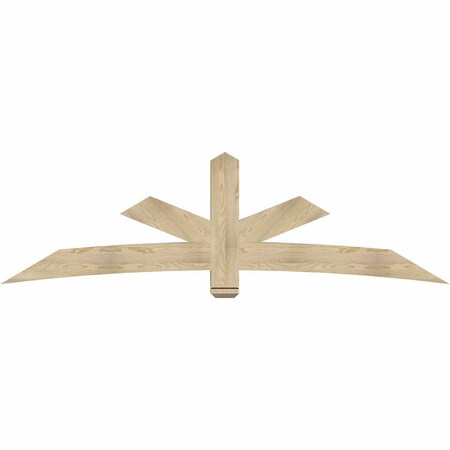 Ekena Millwork Alberta Rough Sawn Timber Gable Bracket, Douglas Fir, 96"W x 28"H x 6"D x 6"F, 7/12 Pitch GBW096X28X0606ALB00RDF